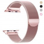 Wholesale Premium Color Stainless Steel Magnetic Milanese Loop Strap Wristband for Apple Watch Series Ultra/8/7/6/5/4/3/2/1/SE - 49MM/45MM/44MM/42MM (Rose Gold)